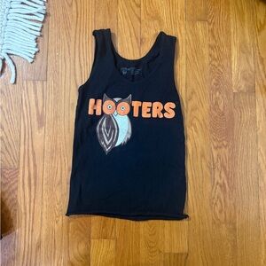 Hooters Black Tank with Orange and White Owl Design